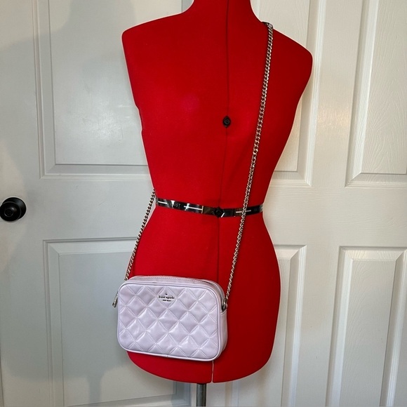 kate spade Handbags - Kate Spade Carey Mini Quilted Crossbody Purse Chain Strap - Lilac / Light Purple